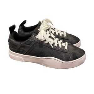 NEW Diesel Women’s S-Clever Low Black Gray Sneakers Shoes Size 7.5